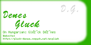 denes gluck business card